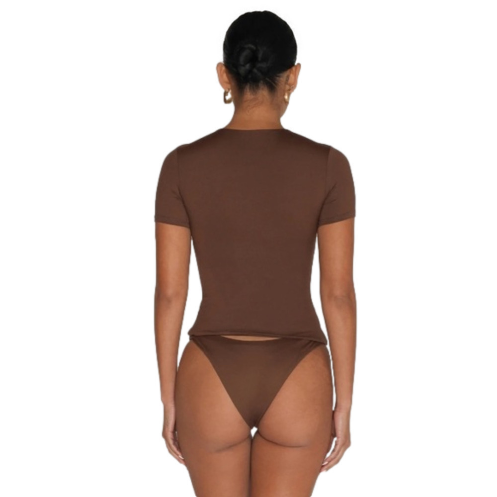 đť…şBASICS Brown Tee - Picture 8 of 10